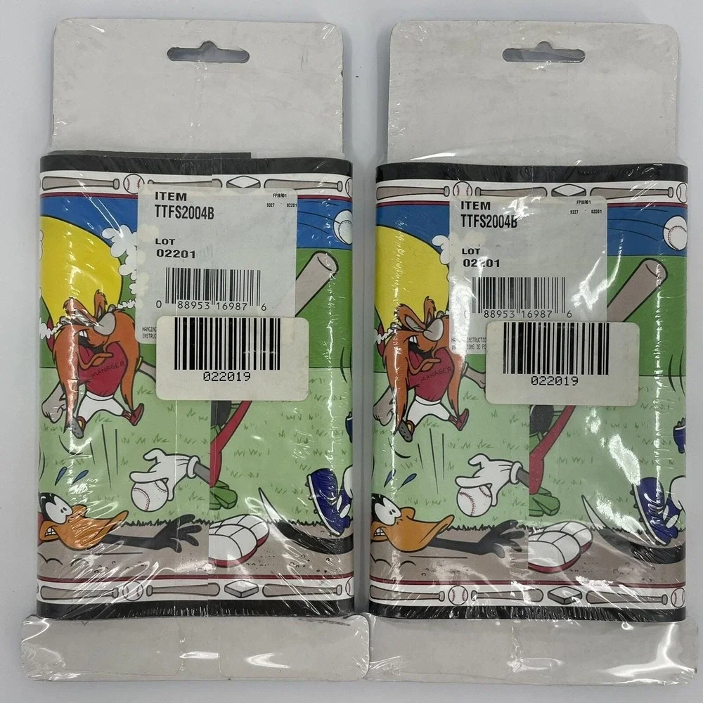 2pk Looney Tunes Baseball Self Stick Wall Border Sylvester Tweety Taz‎ TTFS2004B